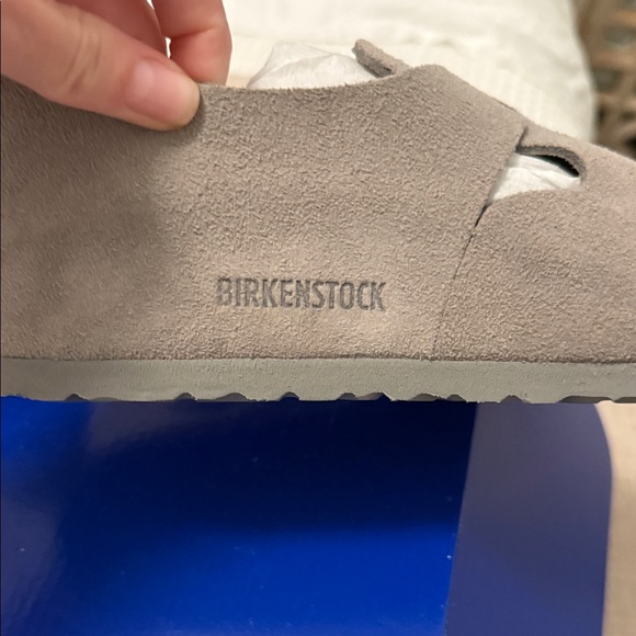 Birkenstock women’s London Suede Gray Suede Loafers size 37 - Picture 5 of 13